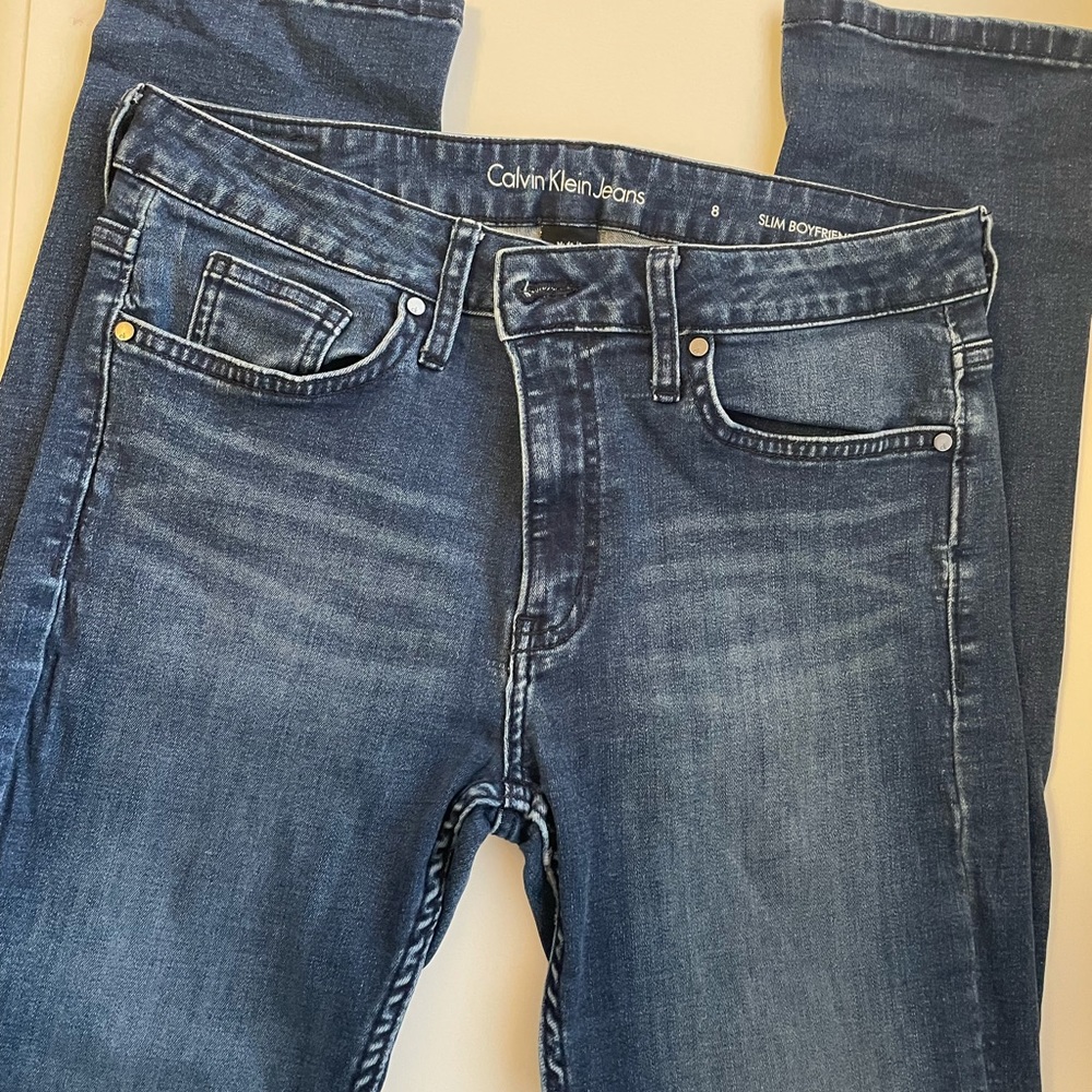 CK slim boyfriend ankle jean